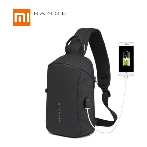 Xiaomi Fashion Trend Chest Bag Security Technology USB Portable Outdoor Sports Shoulder Bag Mens Crossbody Bag