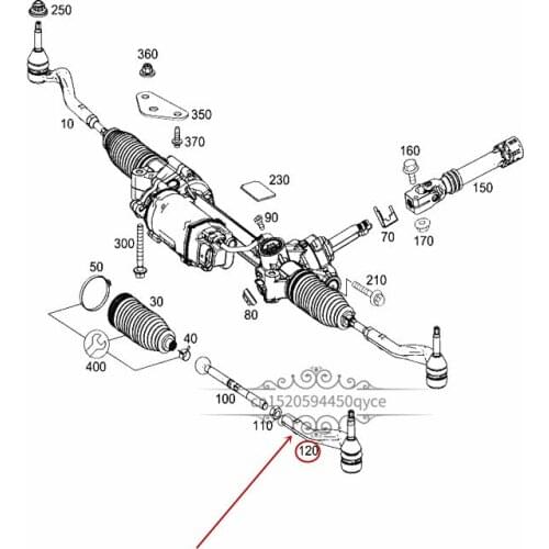 Directional ball head S 500mer ced es-be nzS 400 Tie rod outer ball head Steering tie rod Directional machine tie rod ball head