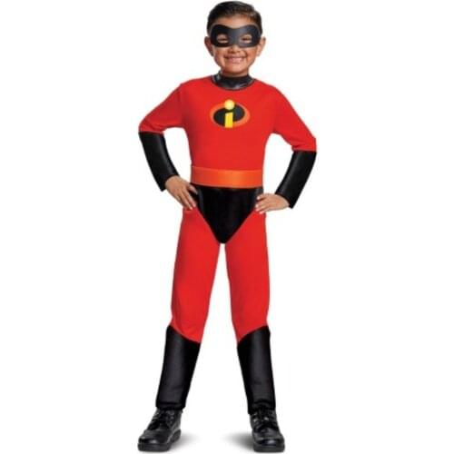 NEW Childrens Halloween Costume Mr. Incredible jumpsuit Costume boys Dash Cosplay Kids Superhero Costume