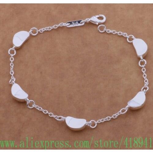 Silver Plated bracelet, Silver Plated fashion jewelry Flat heart /ebwamtda bcyajufa AH151