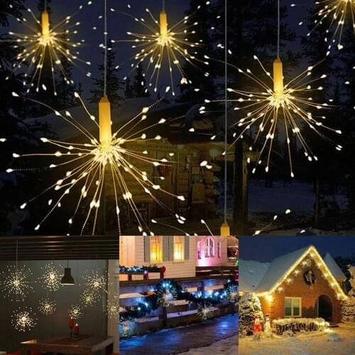 3M 500LED Christmas Garland Fireworks Fairy Lights Garland Curtain LED String Light Xmas New Year Bedroom Decor