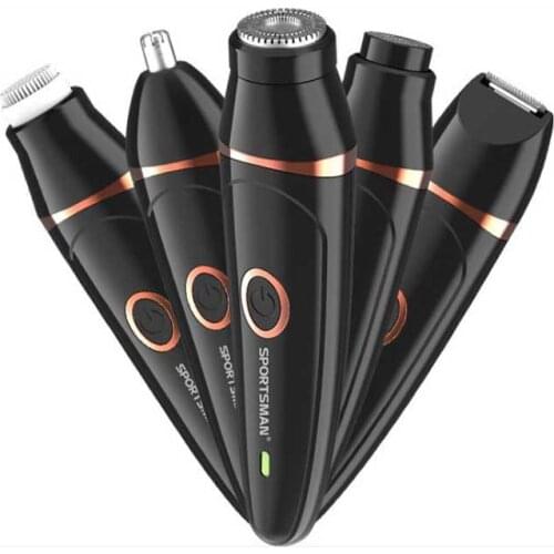 SM 5 in 1 rechargeable nose hair trimmer beard hair trimmer sideburn trimmer shaver razor face cleanser