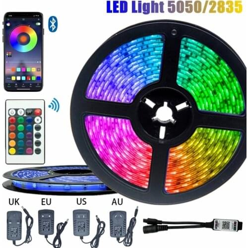 Reflective Tape SMD5050 2835 Diode Lanterns Led Ribbon Ledstrip Bluetooth Control Led Bedroom Wall Decoration RGB Strip Light