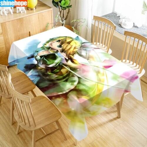 Sword Art Online Table Cloth Oxford Print Waterproof Oilproof Home Rectangular Party Table Cover 100X140cm/140X250cm
