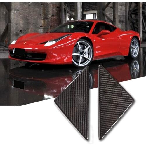 For Ferrari 458 2011 2012 2013 2014 2016 car carbon fiber A pillar triangle decorative sticker car accessories