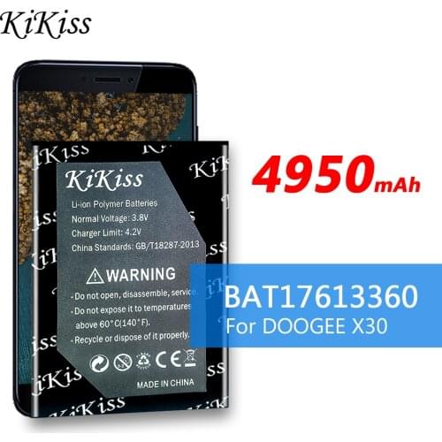For DOOGEE X30 BAT17613360 Replacement 4950mAh Parts Backup Battery for DOOGEE X30 X 30 Smart Phone