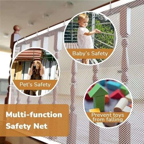 Banister Guard White Mesh Baby Safety Stairs Thicken Rail Net Child Proofing Balcony Staiway Railing Protective Net