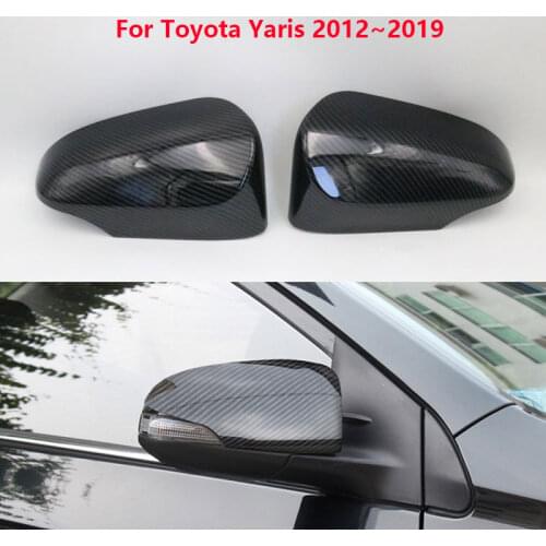 1 Pair For Toyota Yaris 2012 2013 2014 2015 2016 2017 - 2019 Car Outside Rearview Mirror Cover Housing With Turn Signal Version