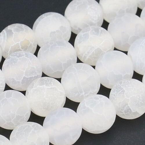 10mm White Crude Onyx Round Stone Loose Beads Accessory Parts Fashion Jewelry Semi-Precious Natural Stone 15inch Wholesale Price