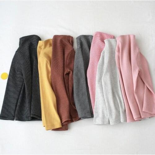 2019 Baby Toddler Boys Girls T Shirt Tops Striped Turtleneck Kids T Shirts Cotton Boy Girl Basic Shirts Tees Children Clothes