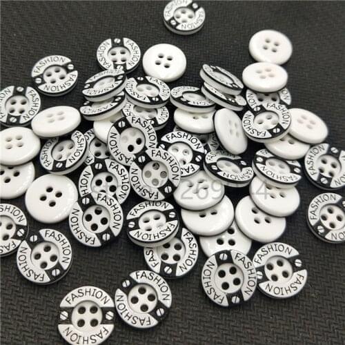 30pcs/pack Different Shapes/Sizes Plastic Colorful Resin Buttons Solid Color 4 Holes Sewing Buttons Fashion T-shirt Buttons