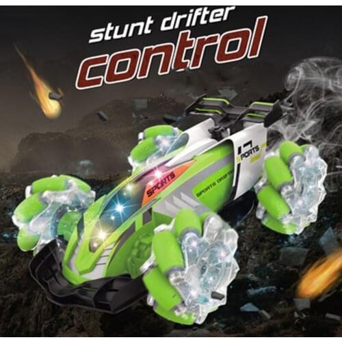4WD Stunt Drifter RC Car Spraying Lighting High Speed 1/16 Remote Control Vehicle Controlled By Gesture And Controller