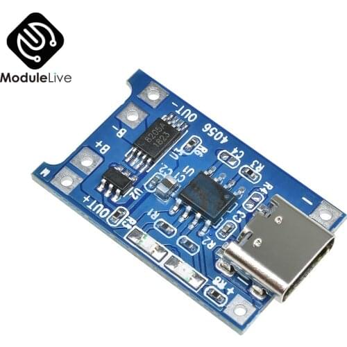 5PCS 5V 1A Type-C Type c USB 18650 TP4056 Lithium Battery Charger Module Charging Board With Protection 1A Li-ion