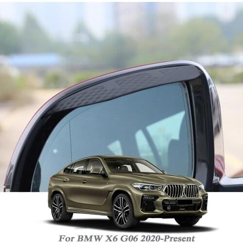 Car Rearview Mirror Rain Eyebrow Auto Shield Snow Guard Sun Side Visor Shade Protector For BMW X6 G06 2020-PresentAuto Accessory