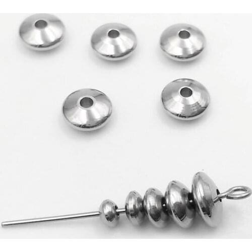 Stainless Steel Abacus Cone Spacer Beads Jewelry Findings DIY Crafts Dull Silver tone 4mm 5mm 6mm 7mm 8mm