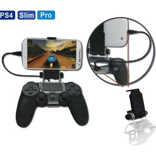 PS4 Cell Phone Mobile Smart Clip Clamp Holder Stand Bracket for PS4 Slim PS4 Pro PS 4 Game Controller DualShock 4 With USB