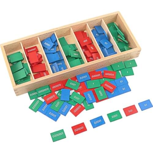 Baby Toy Montessori Math Toy Stamp Game Digitals 0.000001-1 Early Childhood Education Preschool Training Kids Toys for Children