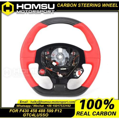 For ferrari F430 458 488 599 f12 GTC4LUSSO racing wheel convertible Custom Alcantar carbon fiber steering whee
