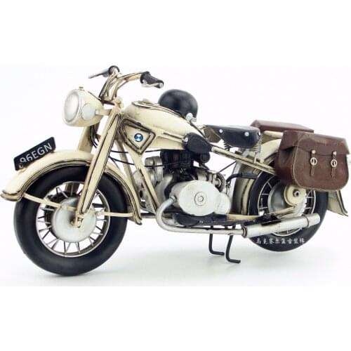 Antique classical motorcycle model retro vintage wrought metal crafts for home/pub/cafe decoration or birthday gift