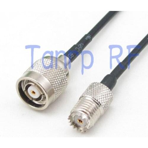 50CM Pigtail coaxial jumper cable RG174 extension cord 20in mini UHF female jack to RP-TNC male (hole pin) RF connector adapter