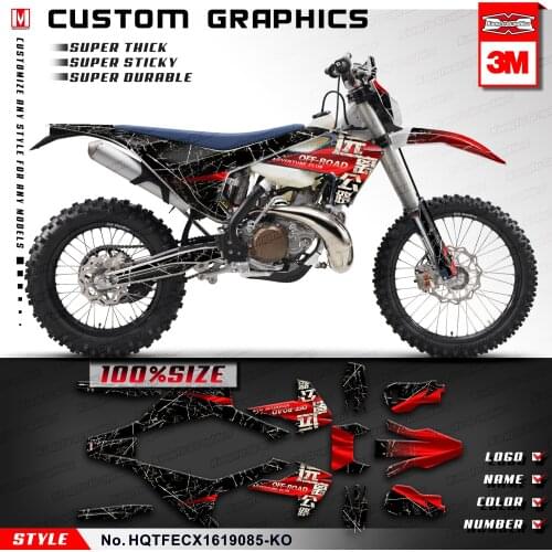 KUNGFU GRAPHICS Dirt Bike Vinyl Sticker Kit for TE FE TX FX FS TC FC 125 150 250 300 350 450 501 2016 to 2019