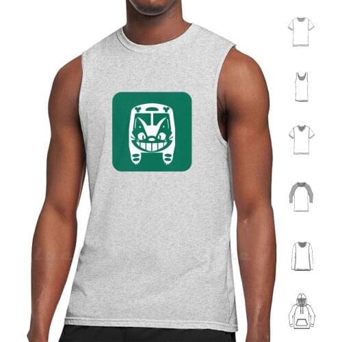 Cat Bus Sign Tank Tops Vest Sleeveless Catbus Cat Bus Cat Bus Totoro My Neighbor Totoro Studio Ghibli Bus Stop