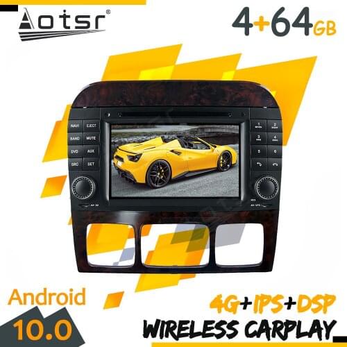 Android 10 Tape Radio Recorder Car For Benz S W220 1998 1999-2005 GPS Navi Multimedia Player Stereo Autoradio Carplay Head unit