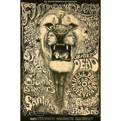 Placa de METAL para pared, cartel de música RETRO, Grateful Dead, PSTER