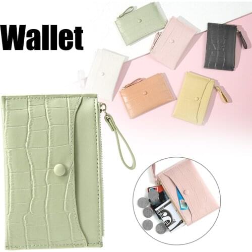 Mini Purse Credit Card Holder Minimalist Wallet Pocket Coin Purse with Top Zip for Men Women PR Sale
