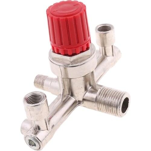 2020 New Double Outlet Tube Alloy Air Compressor Switch Pressure Regulator Valve Fitting