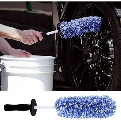 New Car Cleaning Tools Microfiber Detailing Brush with Removable Head Durable Rim Spokes Caliper Wheel Cleaner