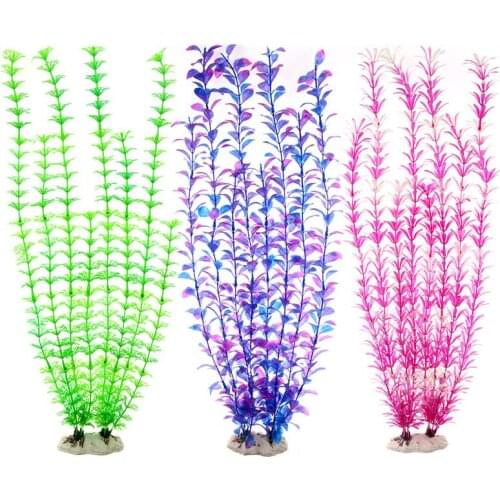 Underwater Artificial Aquatic Plant Ornaments Aquarium Fish Tank Green Purple Pink Multicolor Landscape Water Grass Decor