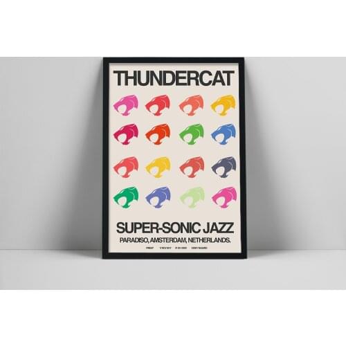 Thundercat Gig Poster Popular Music Album Colorful Leopards Abstract Canvas Painting Wall Pictures For Living Room Home Decor
