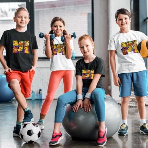 Casual Harajuku Disney The Lion King Simba Timon Pumbaa Graphic Tshirt Children Cute Tee Top Cartoon Kids Fashion Kawaii T-shirt