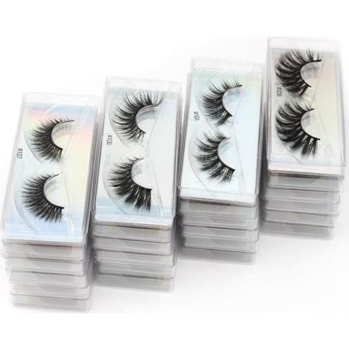Eyelashes Wholesale 4/10/20/100pcs 3d Mink Lashes Bulk Natural Mink Eyelashes Fake Eye lash Pack Make Up False Lashes In Bulk