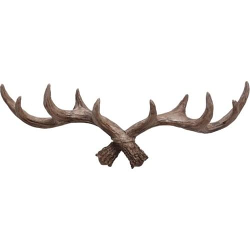Retro Antler Hook Decoration Wall Hanging Coat Rack Clothing Store Entrance Wall Decoration Wall Key Hook J99S