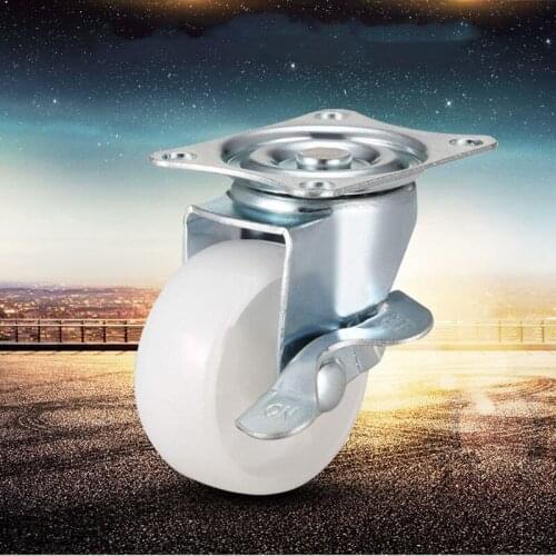 4pcs Market Cart 8mm Thread Dia 1.5 Inch Rotary Round Wheel Swivel Caster One Direction Caster Wheel Caster Office Chair rolling