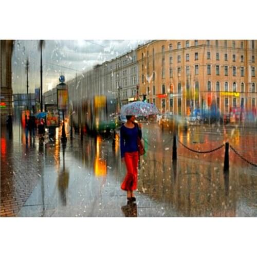 DIY Mosaic Diamond Painting Cross Stitch kits landscape street full Resin round Diamonds Embroidery needlework Home Decor