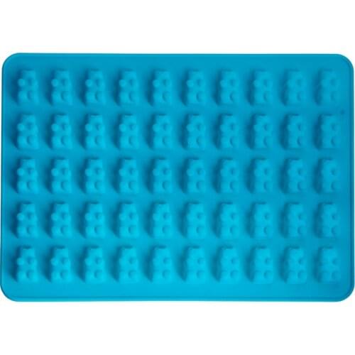 50 Holes Gummy Candy Mold Small Bear Silicone Ice Chocolate Tray Dropper Cartoon Cubs Silicone Mold DIY Jelly Ice Mould