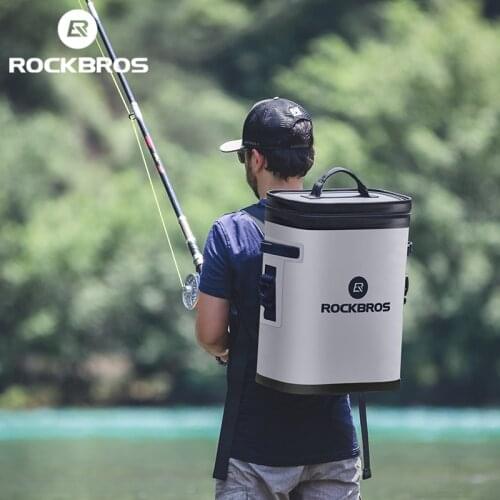 ROCKBROS Picnic Bag 100% Waterproof 20L Large Capacity Cooler Storage Backpack Picnic Basket Fishing Portable Car Cooler Box