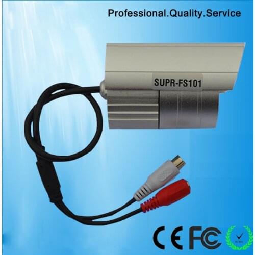 High-Grade Waterproof Surveillance RCA CCTV Mic Microphone Sound Monitor Camera (SUPR-FS01)