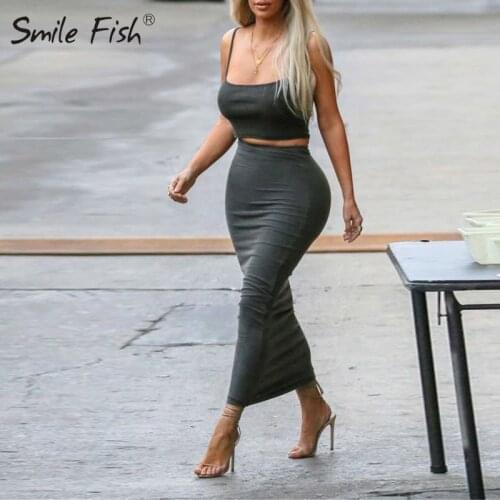 2 Piece Outfits Sweet Halter Top Mini Skirt Set Lady Pink Clubwear Women Sets Summer Backless 2021 Party Sexy Club Sets M0320