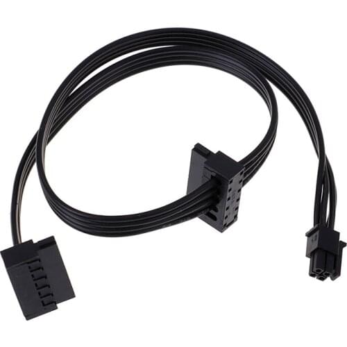 1Pc 45CM Cable MINI 4 Pin Turn 2 SATA Power Supply For Lenovo Main Board Interface Small 4Pin to Two SATA SSD Power Supply Cable