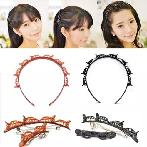 1pc Double Bangs Hairstyle Hairpin Unisex Hairband Sports Hair Band Hair Accessories Double Layer Bangs Clip Hair Styling Tools