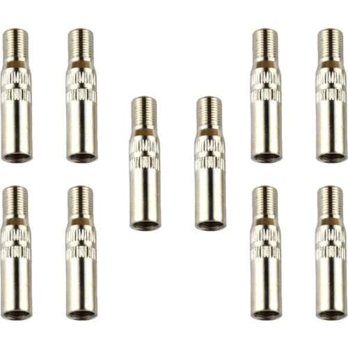 10 Pcs. Car Motorcycle Brass Tire Valve Extension Cap, Φ7.5mm, Length 39mm, Waterproof, Wear Resistant