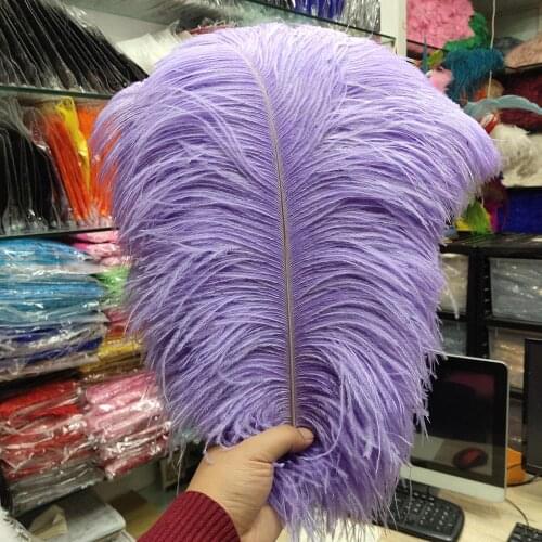 10pcs Pretty Light Purple 30-35cm/12-14 inch Natural Ostrich Feathers Wedding Party Christmas Home Craft Accessories Decoration