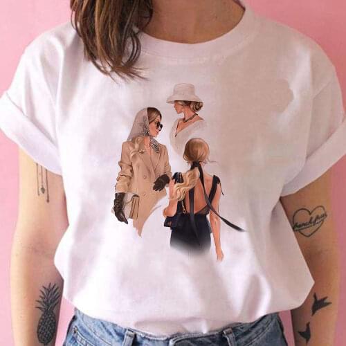 2021 Cartoon Women T-shirt Soft Girl Exquisite Short Sleeve Hipster Occasion Massage Eyes Printed T-shirt Casual Funny Tshirt