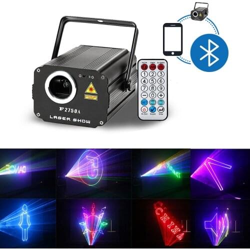 2021 Newest F2750A With Android APP Animation Laser Light DMX DJ Disco Stage lighting Wedding Birthday Party Remote Projector