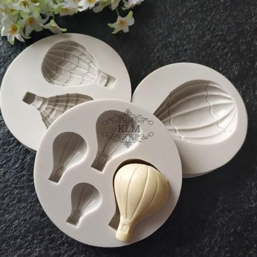 3PCS Hot Air Balloon Silicone Mould Chocolate mold Cake fondant tool KLM-00116