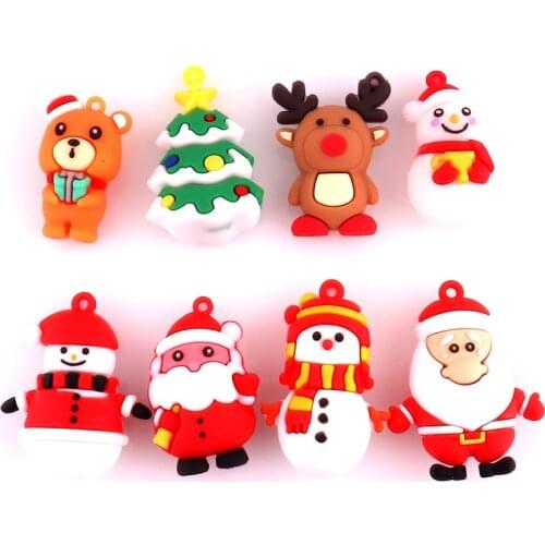 5pcs Christmas Tree Snowman Cartoon Charms For Women Girls DIY Making Rainbow Kawaii Necklace Pendant Keychain Jewelry Gift